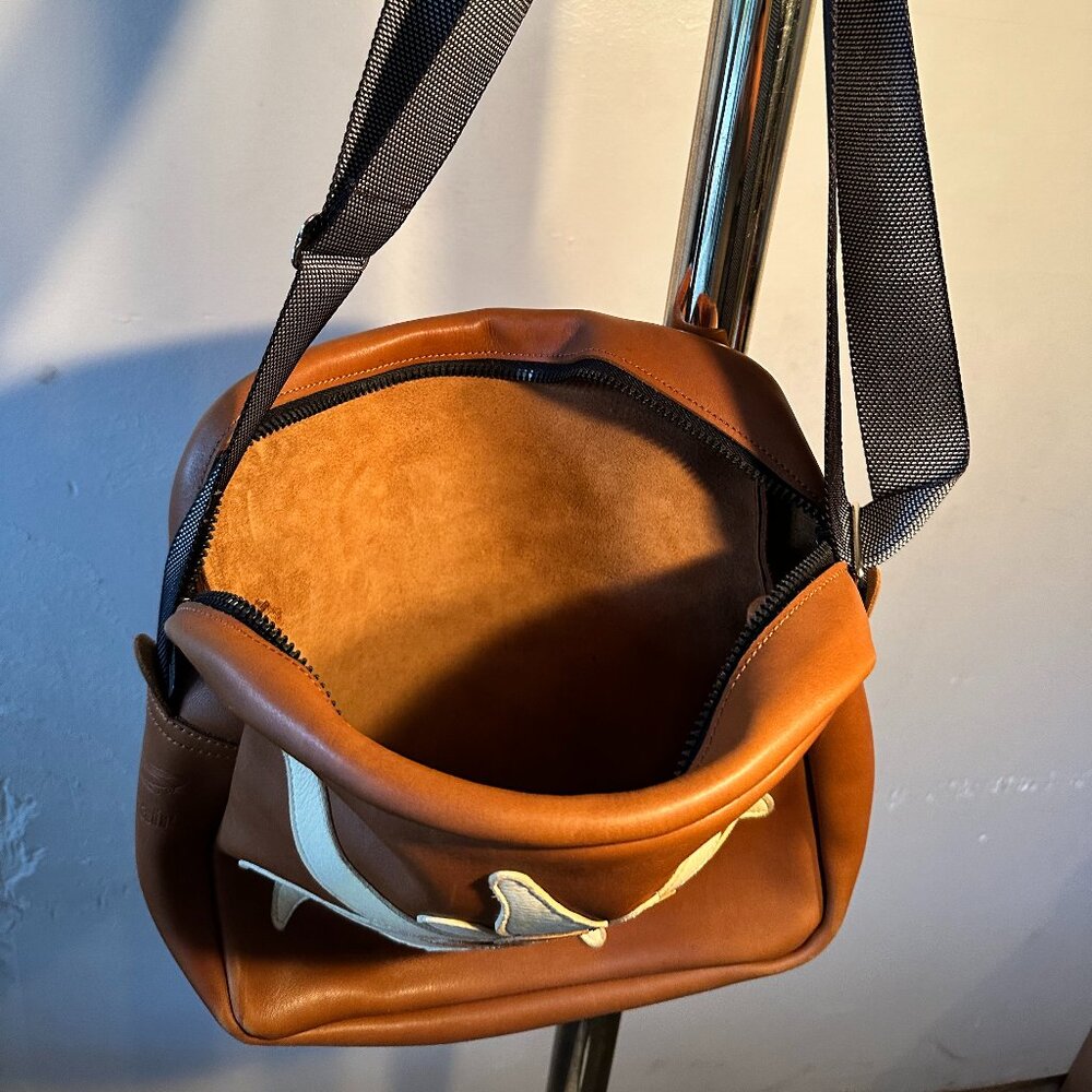 Handcrafted Edelweiss Leather Messenger Bag